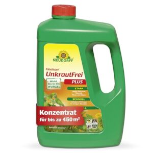 Neudorff Finalsan UnkrautFrei Plus – Kraftvoller, schnell wirkender Unkrautvernichter, der bis in die Wurzel wirkt. Konzentrat für 450 m², 2,5 Liter