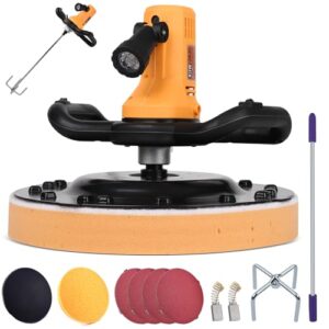 1680W Putzglättmaschine Ø380mm, 2in1 Rührwerk + Putzbearbeitungsmaschine 2800U/min Putzmaschine Handrührwerk Wandschleifer Wandglättungs Poliermaschine Betonglätter 6 Geschwindigkeit Wandglättmaschine