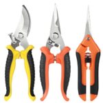 Gartenschere Set, Baumschere Gartenscheren 3 Stück Pflanzenschere Rosenschere Gartenschere Kräuterschere Rebschere Bypass Schere Scharfe aus Edelstahl für Pflanzen
