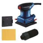 Bosch Professional Schwingschleifer GSS 140 (220-W-Motor, Vibration 3,4 m/s2, inkl. Staubbeutel, Lochwerkzeug, Schleifblatt C411)