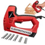 STREND PRO Elektrotacker 45W | Elektrischer Tacker für Holz | Tackerpistole Klammern Typ 53 (8-14 mm), Nägel Typ 8 (15 mm) | Elektro Tacker | Tacker - elektrisch | inkl. 400 Klammern, 100 Nägel