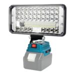AUTOJARE Akku Lampe für Makita 18V 90W Kabellose Led Arbeitsleuchte Akku 7500LM Tragbares Flutlichter 2 Helligkeitseinstellungen Baustellen Lampe mit 2 USB-Aufladung (kein Akku)