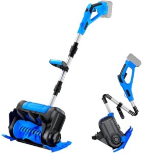 Naxup Akku Schneefräse für Makita 21V Batterie, Elektrische Schneefräse (1000W kabellos Schneebürste bis Arbeitsbreite 30 cm, Auswurfweite 8.5m, max.Räumtiefe 17cm, 45° Einstellbar) ohne Akkus
