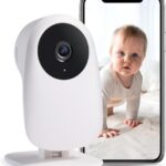 nooie Babyphone mit Kamera, Baby Kamera WLAN, Baby Monitor with Camera und APP, Gegensprechfunktion 1080P HD Nachtsicht Kompatibel mit Alexa und 2.4Ghz WiFi, Bewegungs Geräuscherkennung, Indoor
