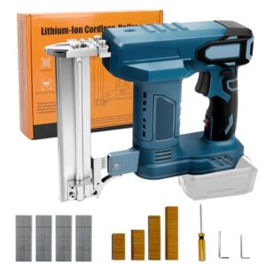 Akku Tacker Nagelpistole Kompatibel mit Makita 18V LXT Lithium-Akku, 2-in-1 Elektrotacker Elektronagler mit 500 Gerade Nägel und 500 U-förmige Nägel, für Holz/Stoff/Teppich (Ohne Akku)