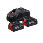 Bosch Professional 18V System Akku Starter-Set: 2x GBA 18V 5.0Ah Akku + Schnellladegerät GAL 1880 CV
