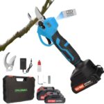 21-V-Elektrische Astschere, verbesserte 600-W-bürstenlose elektrische Astschere mit 2×2,0-Ah-Akkus, 2 Klingen, Schnellladegerät, 1,2-Zoll-Schnittdurchmesser für Gärten/Außenbereiche/Bauernhöfe/Gärten