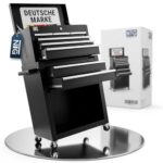 NTG Werkzeugwagen leer mit Werkzeugkiste | 8 Schubladen + großes und kleines Fach | Werkstattwagen leer OHNE Werkzeug Kugelgelagerte Schubladen | Transportsicherung | 1 Rolle mit Feststellbremse