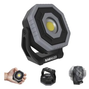 LED Arbeitsstrahler 800 lm Akku strahler Arbeitsleuchte Typ-C wiederaufladbar 2600 mAh mit 360° drehbarem Magnetständer IP65 für Autoreparatur DIY und Wartung