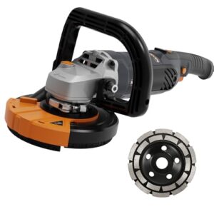 Betonschleifer Professionelle MAXXT 125mm Diamantschleiftopf mit kraftvollem 1500W Motor, Staubfreies Restaurierungsset, Vielseitiger Putz- und Winkelschleifer für höchste Ansprüche