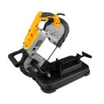 Hoteche 1100W Portable Bandsäge | Kupferdrahtmotor, Sägeblattgeschwindigkeit 0.7-2.4m/s, in Zwei - Wellpappe - Farbenschachtel