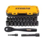 DEWALT Metric/SAE DWMT74739 Steckschlüssel-Set, 1,27 cm (1/2 Zoll), 23-teilig