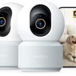 Anona Pano 4K HD Innenüberwachungskamera, 360° Grad Kamera Überwachung Indoor, Wi-Fi 6 | Personen-/Haustier-/Babyweinen-Erkennung, Zweiwege-Audio, Privatsphären-Modus, 2er-Pack
