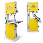 BAMATO Holzbandsäge HOBS 4.0 | inkl. Anschlagset mit Feinjustierung | 2 Geschwindigkeiten | 285mm Schnitthöhe | Arbeitstisch schwenkbar -10 bis +45 Grad | Tischbandsäge Bandsäge