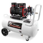 KnappWulf Flüsterkompressor KW6060 Luftkompressor Druckluftkompressor 50L Tank, 1500W, 69dB, 10 Bar Betriebsdruck, 256L/min Luftdurchsatz, mit Wasserabscheider, leise, 230V