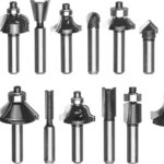 Original Einhell 15 tlg. Fräser-Set (passend für Elektro-Oberfräsen, 15-teilig, 8 mm Schaftdurchmesser, im Holzkoffer)