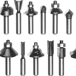 Original Einhell 15 tlg. Fräser-Set (passend für Elektro-Oberfräsen, 15-teilig, 8 mm Schaftdurchmesser, im Holzkoffer)