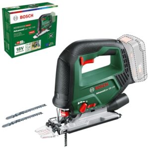 Bosch Akku-Stichsäge AdvancedSaw 18V-140 (Pendelhub, bürstenloser Motor, Schnitttiefe Holz/Stahl/Alu 140 mm / 10 mm / 20 mm, 3 × Sägeblätter, 18-Volt-System, ohne Akku und Ladegerät, im Karton)