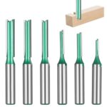 6 Stück Fräser für Oberfräse Set, Nutfräser Schaftfräser Holzfräser für Oberfräse Zubehör, Fräsbohrer Bohrfräser für Holz Schneiden Nutfräsen, Router Bits(3mm 4mm 5mm 6mm 7mm 8mm)
