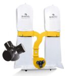 BAMATO Absauganlage AB-3900 | Leistungsstarke Späneabsaugung für Holzbearbeitung | Inkl. Adapter-Set & Fahrwerk | 230V Staubabsaugung | 65 Liter Spänesack