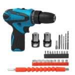 12V Akku Bohrschrauber, 25+1 Drehmomenteinstellung, mit 26tlg Zubehör, 2x 3.0Ah Akku und Ladegerät, 2-Gang, LED-Licht,für Bohrwände,Holz,Metall