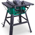 VONROC Tischkreissäge mit Untergestell und Führungsschiene 1500W - Tischsäge mit Staubabsaugung 5000U/min - Ø210mm - Inkl. Gehrungsführung und 40T Sägeblatt (Mit Untergestell)