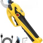 Akku Gartenschere, 23-25mm Akku Astschere mit 600W Bürstenlosmotor, 2x2000 mAh Akku und LED-Anzeige, USB-C Aufladen, Längere Laufzeit, Elektrische Astschere Klein für Zweigen, Blumen, Obstbäume