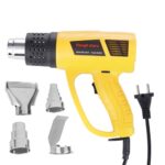 Heißluftpistole Kit 2000W 140℉-1112℉ (60-600℃) Variable Temperaturrgelung Keramik-Heizkern,mit 4 Düsen Uberhitzungsschutz zum Erhitzen, Löten und Schrumpfen