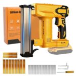 Akku Tacker Nagelpistole für Dewalt Akku, 2 in 1 18GA Elektrische Nagelpistole Verstopfungssicher Elektrotacker mit 2000 Nägel, Klammern 18GA Akku Tackerpistole Nagler Elektronagler für Heimwerker
