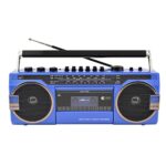 Tragbare Bluetooth-Boombox, eingebauter Retro-Stereo-Lautsprecher mit Kassettenspieler, USB-TF-Karte, Wiedergabe von Kassetten, Musik-Player, Recorder 5.0, Bluetooth-Lautsprecher, Radio, klassischer 8