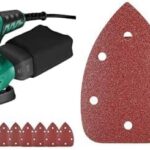 HYCHIKA 200W Deltaschleifer + 60 Stück Schleifpapier Set für Dreieckschleifer