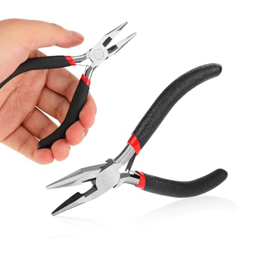 ZEYIYER Multifunktionale Spitzzange und Kneifzange für Schmuck- und Drahtarbeiten, Kabelschneider und Crimper