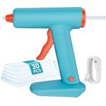 HHYSSG 20W Kabellose Klebepistole mit 30 Klebesticks und Lithium-Ionen-Akku Heißklebepistole Ideal für Kleine Heimwerkerprojekte und Schnelle Reparaturen zu Hause und im Büro
