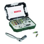 Bosch 26tlg. Schrauberbit- und Ratschen-Set (Extra harte Qualität, mit Adapter, Universalhalter, Zubehör Bohrschrauber und Schraubendreher)