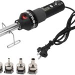 DEWIN Heißluftgebläse, Heißluftschweißgerät 220V 450W LCD Einstellbare Elektronische Wärme Heißluftpistole Entlöten Lötstation IC SMD BGA