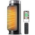 Intelligenter Heizlüfter Energiesparend, 1800W PTC Heater mit WLAN/App/Alexa/Google-Sprachsteuerung für den Innenbereich, Heizen & Kühlen 2 in 1, Heizer für bad, Home Office, Schlafzimmer