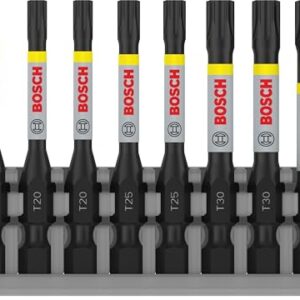 Bosch 8x PRO Torx Impact Bit (170 x 120 mm, Professional Zubehör Schraubendreher, Schraubendreher)