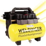 WELDINGER Flüster Kompressor FK 135 pocket ölfrei 1100 W Luftabgabe 135 l Tankvolumen 6 l Druckregler 5 Jahre Garantie