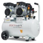 Starkwerk SW 457/8 Flüster Kompressor Silent Kompressor 1,5kW !69 dB! 8Bar ölfrei Druckluft Kompressor leise Compressor inklusive Druckminderer und Wasserabscheider