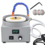 Mavdecll Elektrischer Tischschleifer, Nass- Und Trockenmesserschärfmaschine, 0-2000 U/min Schmuckpolierer, Mit 3 Diamantscheiben, 80 Mesh Schleifscheibe, Für Metallmesser, Jade, Glas