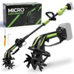 Akku-Hand Bodenhacke, kompatibel mit Makita 18V Akku (ohne Batterie), 550W Elektro Gartenfräse mit 10 cm Frästiefe und 10 cm Fräsbreite, Ackerfräse (mit 1m Stange)