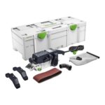 Festool Bandschleifer BS 75 E-Plus (mit Staubsack, Absaugadapter, Schleifband, stationäre Einrichtung), im Systainer