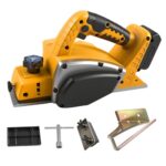 Kabelloser Handhobel für Dewalt 18-V-Akku, bürstenloser elektrischer Holzhobel mit 15.000 U/min, 82 mm Schnittbreite, 0–2 mm Schnitttiefe für Holzbearbeitung, Heimwerkerprojekte, Möbelglättung