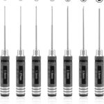 Gruiqrd Sechskant Schraubendreher Satz, 7 teilig RC Werkzeug Innensechskant Schraubenzieher Handwerkzeug für Modellbau Auto Boot Quadcopter (0,9mm, 1,27mm, 1,3mm, 1,5mm, 2mm, 2,5mm, 3,0mm)