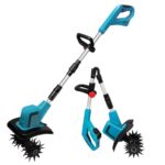 Akku-Bodenhacke für Makita 18V Batterie,550W Gartenfräse akku,15 cm Bodenbearbeitungstiefe,20 cm Bearbeitungsbreite,360RPM,Frästiefe Gartenfräse mit Verstellbarer Zusatzgriff (Ohne Akku)
