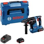 Bosch Professional 18V System Akku Bohrhammer GBH 18V-24 C (mit SDS plus, inkl. 2x 5.0Ah Akku, Ladegerät GAL 1880 CV, L-BOXX )