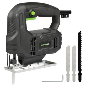 GALAX PRO 400W Stichsägen, 3000 U/min, ±45° Winkelschnitt, Feststellknopf, mit für Holz und Metall geeigneten Klingen