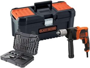 BLACK+DECKER BEH850KA32 Schlagbohrmaschine 850W inkl. 32-tlg. Zubehör-Set