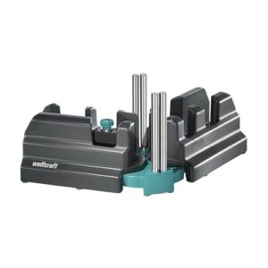 wolfcraft Schmiege und Schneidlade - 2 in 1 Gehrungslade aus Stahl mit Winkelhalbierenden zum Schneiden von bis zu 100 mm hohen Fußleisten & Ausmessen von Raumwinkeln - 6948200