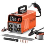 FEIFANKE MIG135 Fülldraht Schweißgerät Ohne Gas 135A 230V Synergie Elektroden Schweißgerät 3 in 1 MIG/ARC/Lift TIG IGBT Inverter Schweissgerät Mit 1.0mm Draht,MIG Schweißpistole